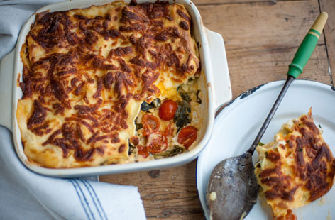 Andy Waters’ Ricotta and curly kale lasagne will need some help in the white sauce and layering departments.