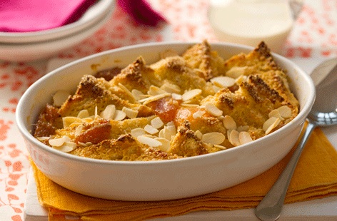 Free-from bread makes an excellent bread and butter pudding the GF amongst you will be pleased to hear. Apricot jam and flaked almonds add a summery twist to this classic British dessert, and taking only 10 minutes to prepare, is set to become a firm favourite.