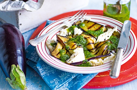 The combination of this nutty, fragrant pesto with seasonal freshness of the aubergine makes this a 'can't miss' dish