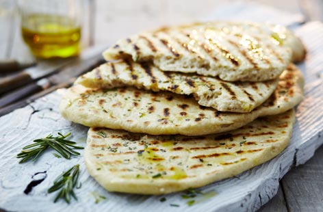 Barbecued flatbread recipe