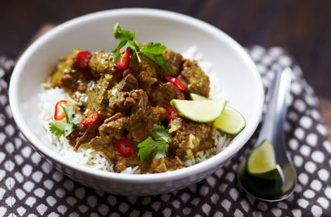 This Malaysian beef curry needs to be simmered for two hours, but it's well worth the wait, as leaving it on a gentle heat results in fall-apart tender beef.