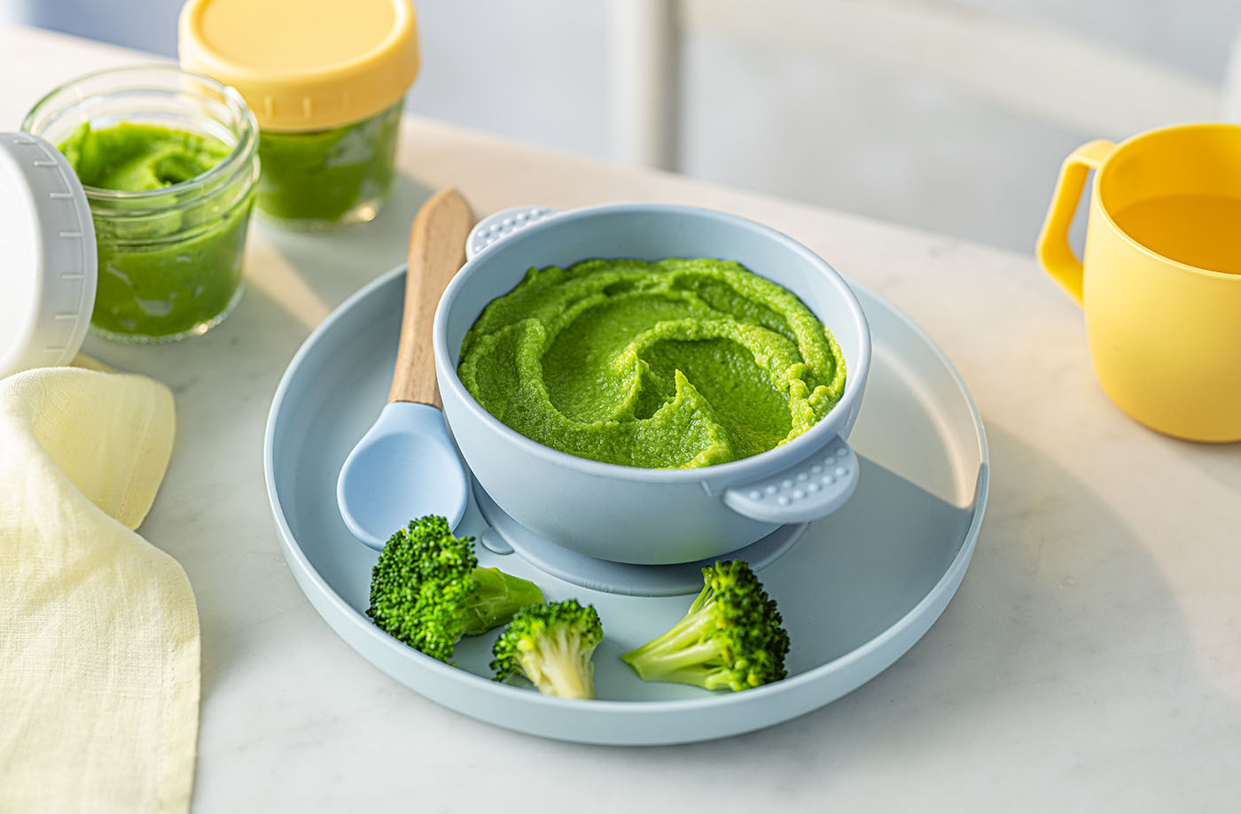 Broccoli purée and finger food recipe