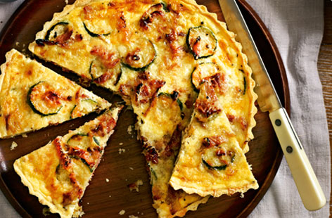 Bacon and courgette tart recipe