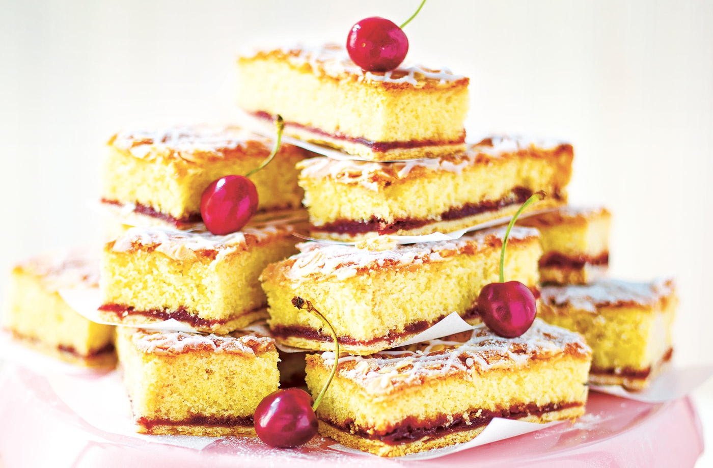 Cherry Bakewell slice recipe