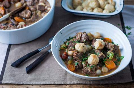 Perfect for a chilly day, this beef stew with dumplings recipe is a comforting dish 