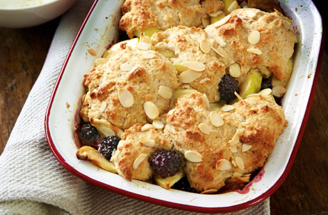 A twist on an autumnal favourite, this cobbler has a citrus kick to it