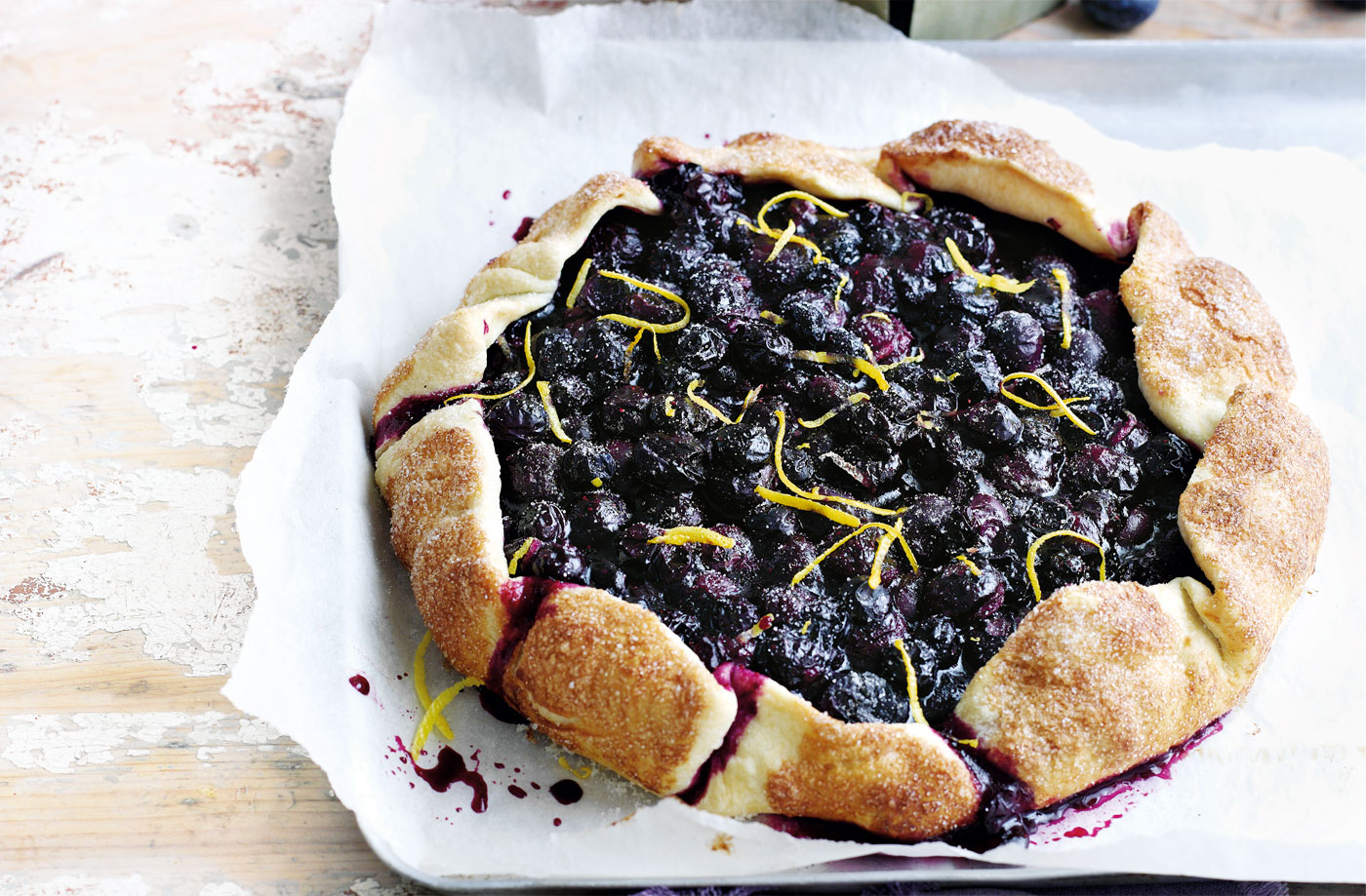 Blueberry and cream cheese crostata recipe
