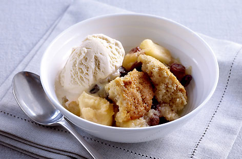 Bramley apple and raisin spiced cobbler recipe