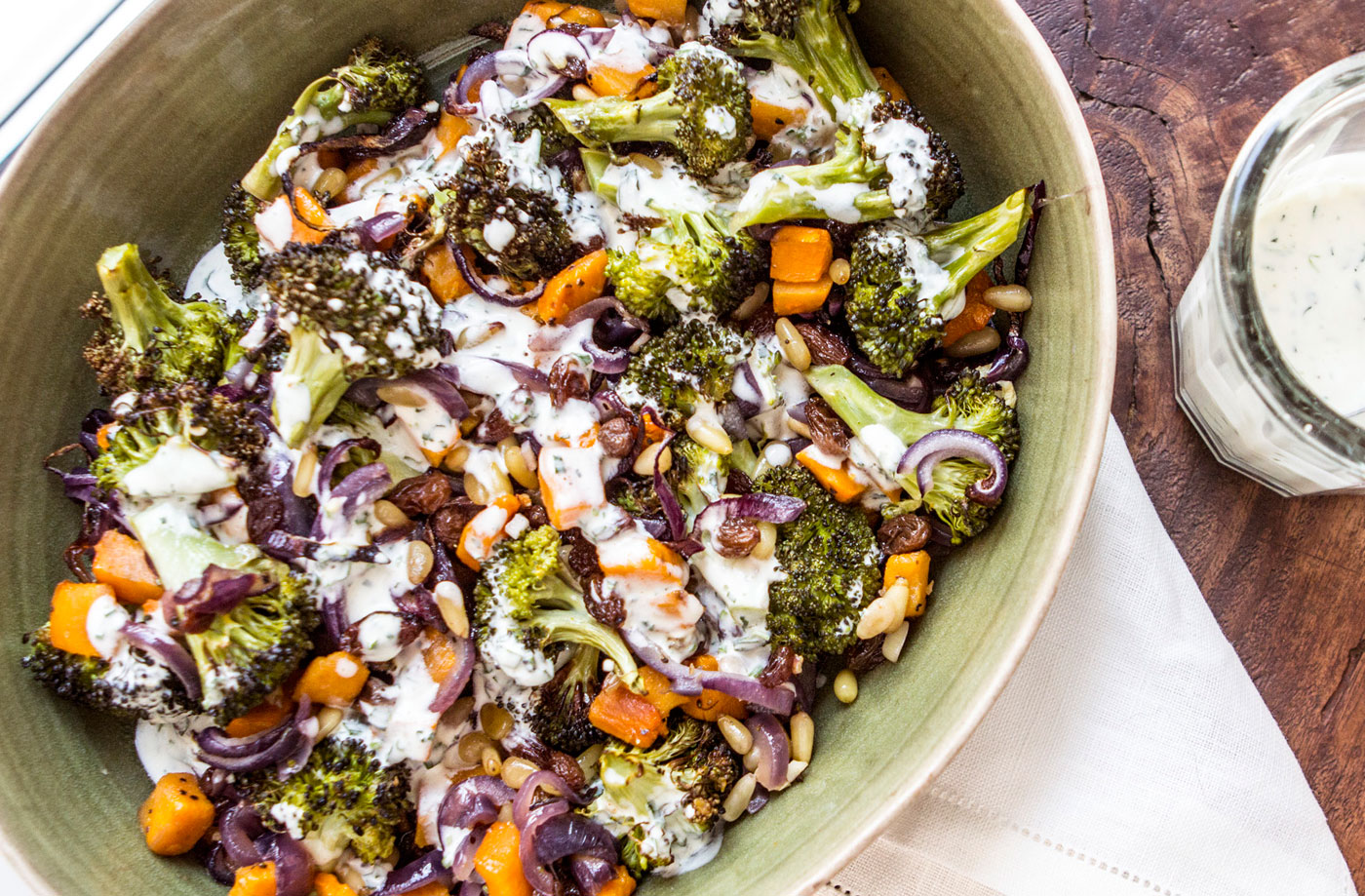 Roasted broccoli salad recipe