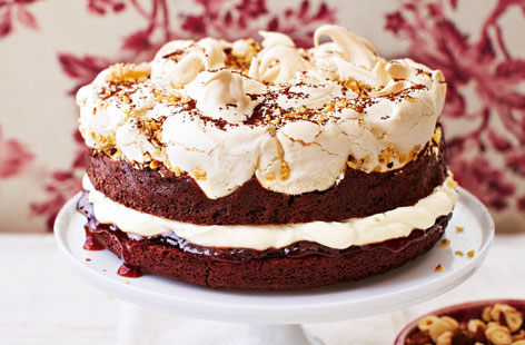 Two scrumptious desserts combined in one decadent cake that will really steal the show