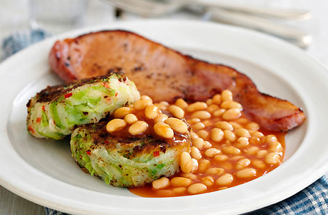 This classic English brunch dish is a hearty family favourite and the perfect way to use up your leftover mashed potato and cabbage. 