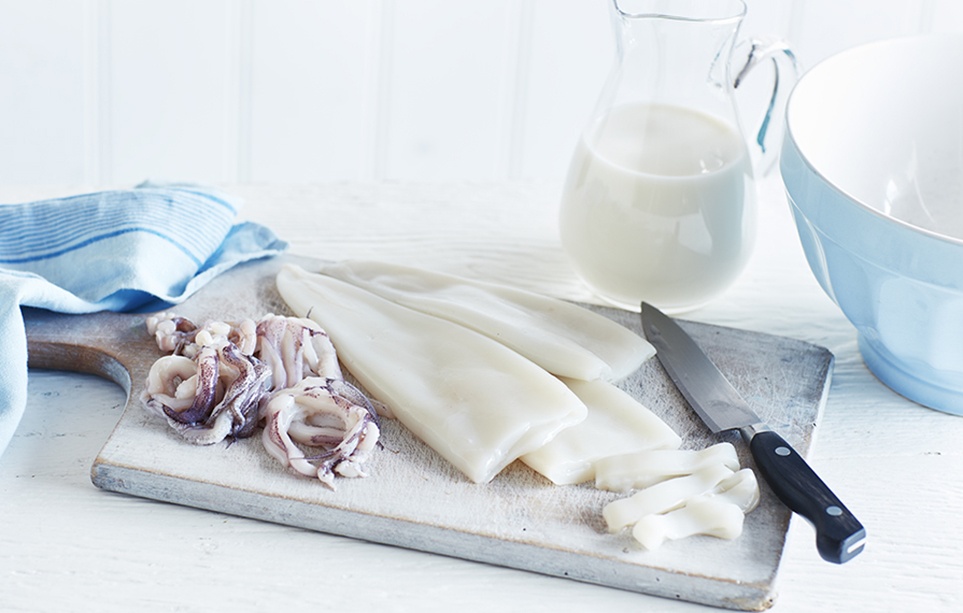 Slice the squid