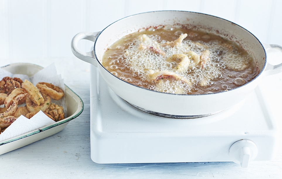 Add the squid to the pan