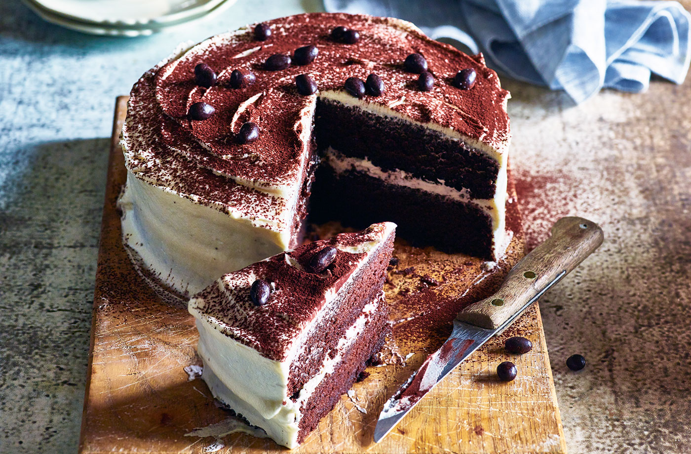 Cappuccino cake with mallow fluff frosting recipe