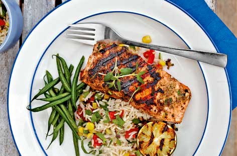 Caribbean salmon recipe