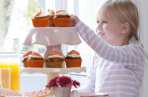 An easy-but-cute-looking bake that makes for moist muffins, and the kids can help you make - as long as they promise not to eat the chocolate chips before they make it into the mix. Substitute the chocolate chips for nuts if you prefer.