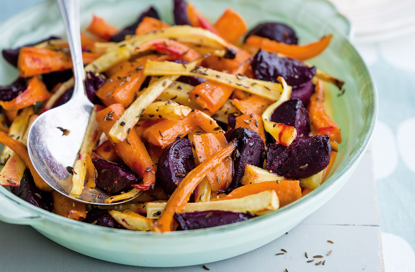 Roasted beetroot, parsnip and carrots recipe