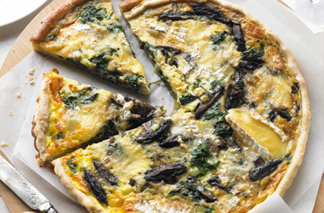 Spinach, mushroom and Brie tart recipe