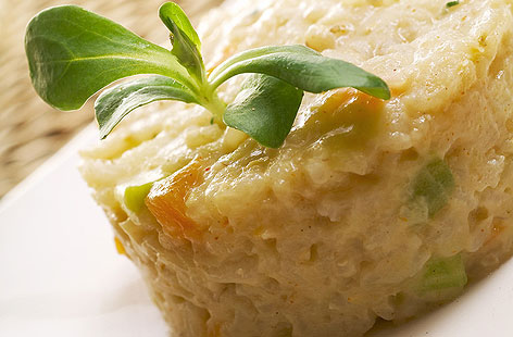 Cheesy ham and pea risotto recipe