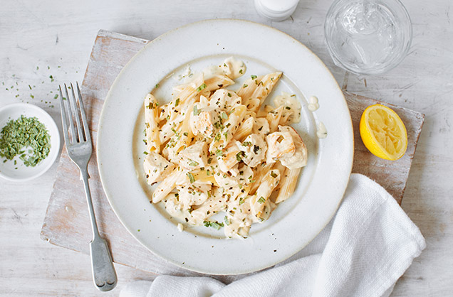 Tuesday: Chicken, crème fraîche and tarragon pasta