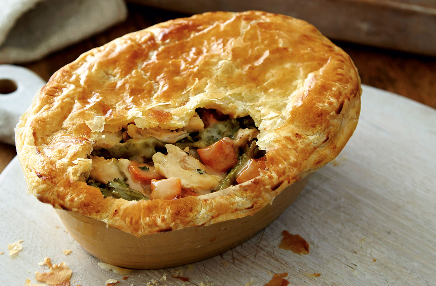 Butternut squash and chicken pies recipe
