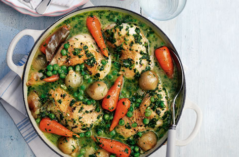 Rustle up this gorgeous one-pot meal for Mothering Sunday, serve with fresh salad and crusty bread to mop up the sauce.