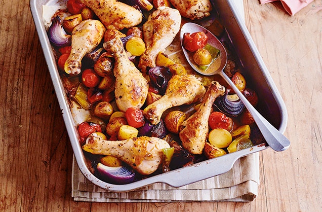 Friday: Chicken drumstick traybake