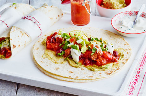 A delicious one-pot smoky, chunky chilli con carne made with diced casserole steak. Serve as a burrito spooned into large flour tortilla with crispy lettuce, soured-cream, salsa and guacamole