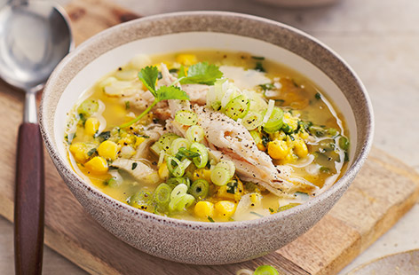 The chicken comes before the egg in this Chinese-inspired chicken and sweetcorn soup recipe. Perfect as a starter before a proper feast, this deceptively simple soup is as moreish as it gets. Dropping in beaten eggs towards the finish is a great kitchen hack.