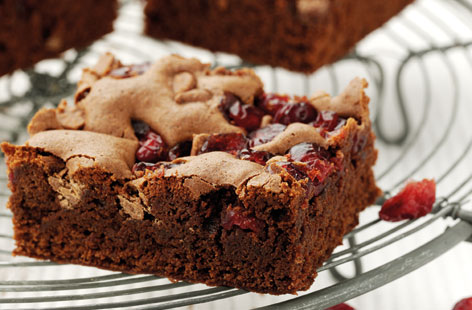 These brownies are delicious with the added cranberry fruit but you can also add other dried fruit to your taste