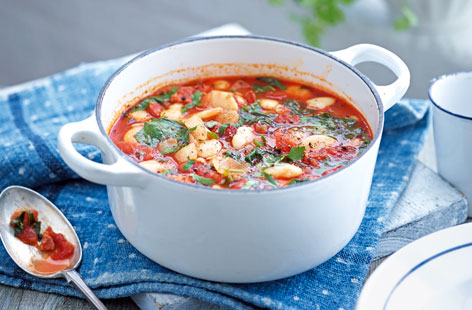 Feed the whole family with this fuss-free warming chorizo, butter bean and spinach stew