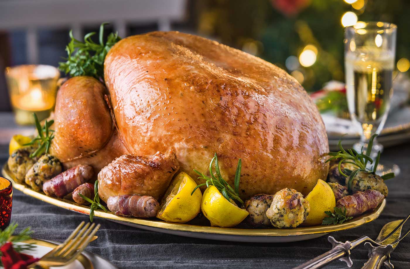 Classic roast turkey with pork and parsley stuffing recipe