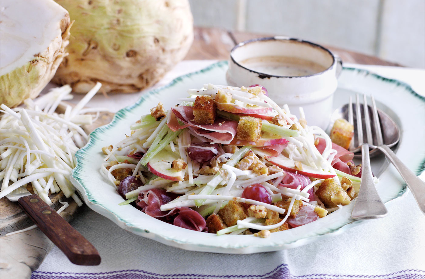 Celeriac, apple and walnut salad recipe