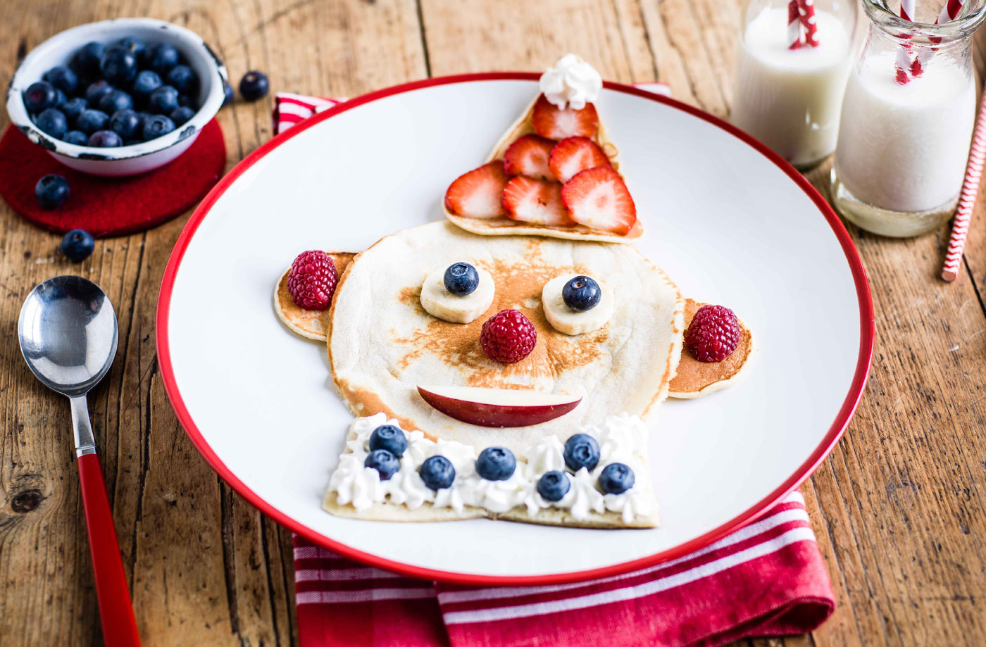 Clown pancake face recipe