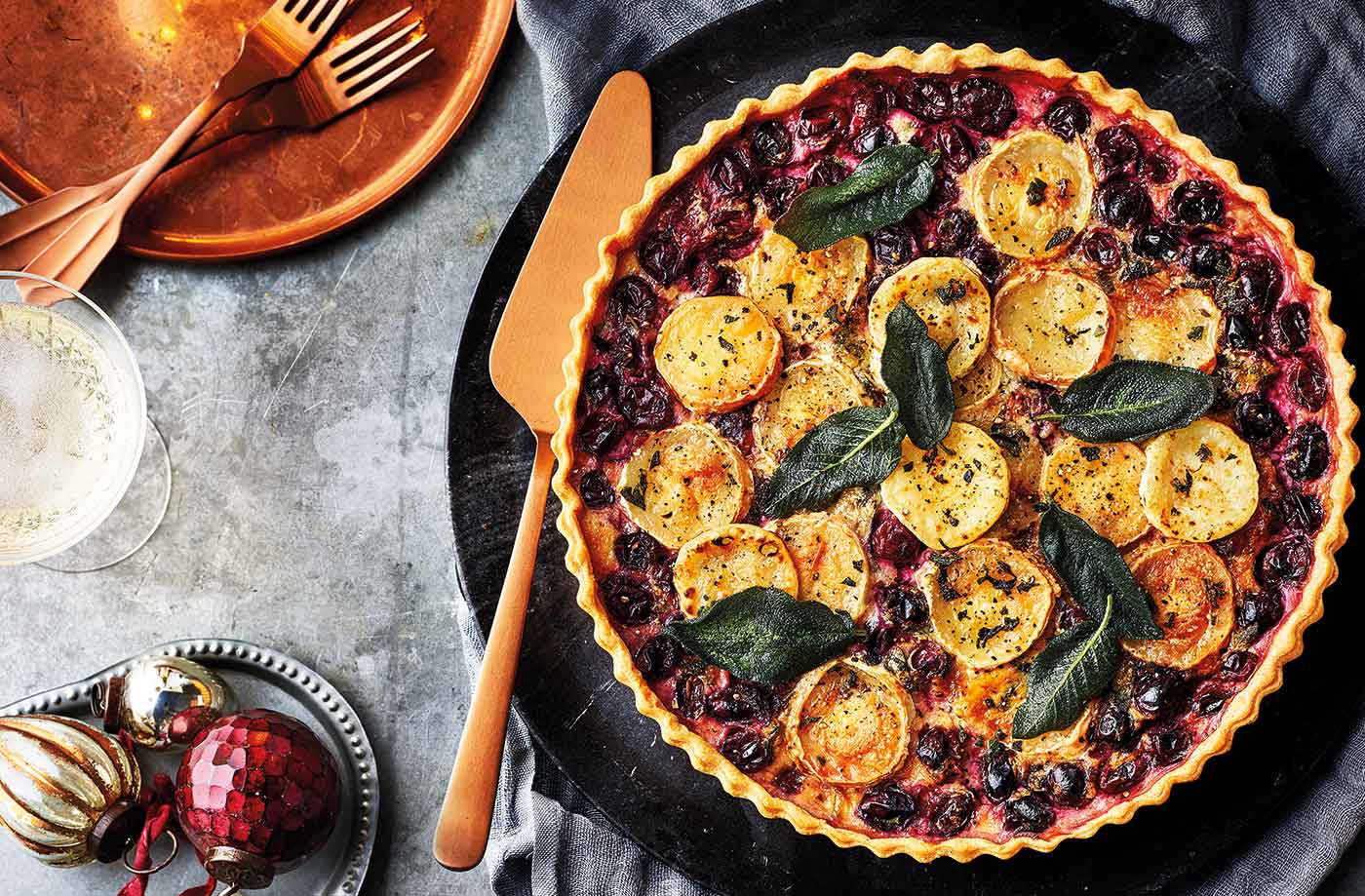 Cranberry and goat's cheese tart recipe