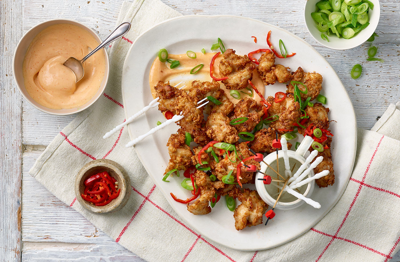 Fried miso chicken with sriracha mayo recipe