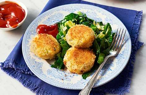 This is a great way of using up leftover mash. Although this recipe calls for haddock, you can make it with whatever white fish (or salmon) you like. To jazz it up, add a little of whatever you fancy – cooked spinach and capers make a nice addition.
