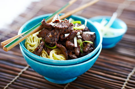 Sesame lamb with garlic and ginger  recipe