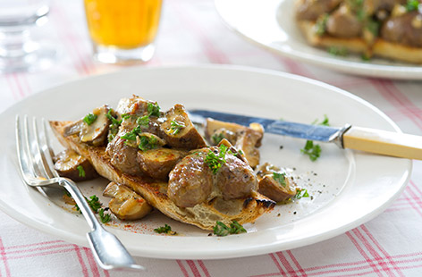 Devilled lambs kidneys with mushrooms recipe