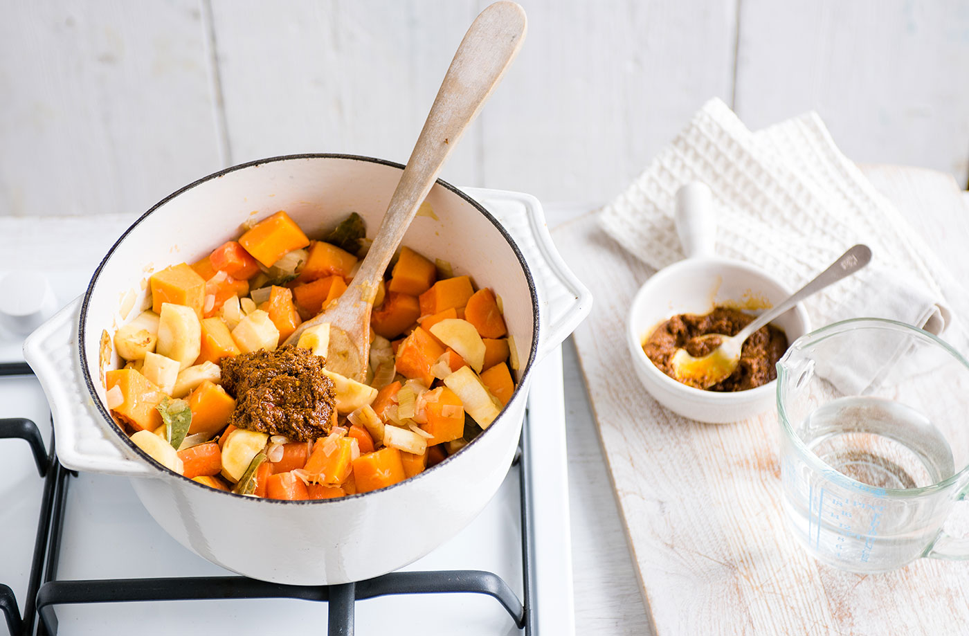 Stir in curry paste
