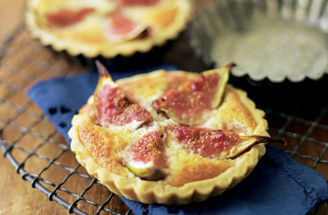 A perfect treat to go with your afternoon tea, sweet, anti-oxidant rish figs are paired with frangipane, a light, almond cream filling. These simple tarts are made even easier by using ready-made shortcrust pastry.