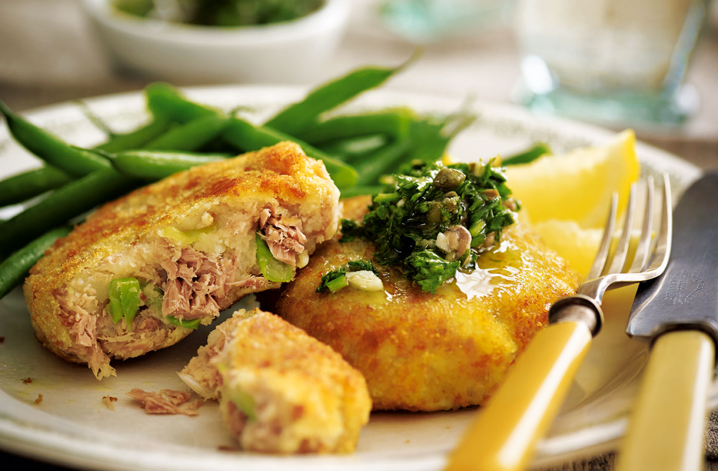 Tuna fishcakes with salsa verde recipe