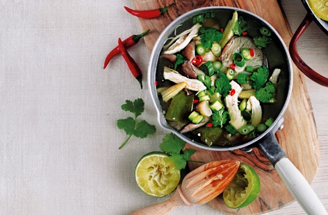 This tasty Asian-style chicken broth is full of aromatic, fresh flavours and you'll definitely be adding it to your 'cook again' list. The recipe serves four but it can be easily doubled, so you can have leftovers the next day.