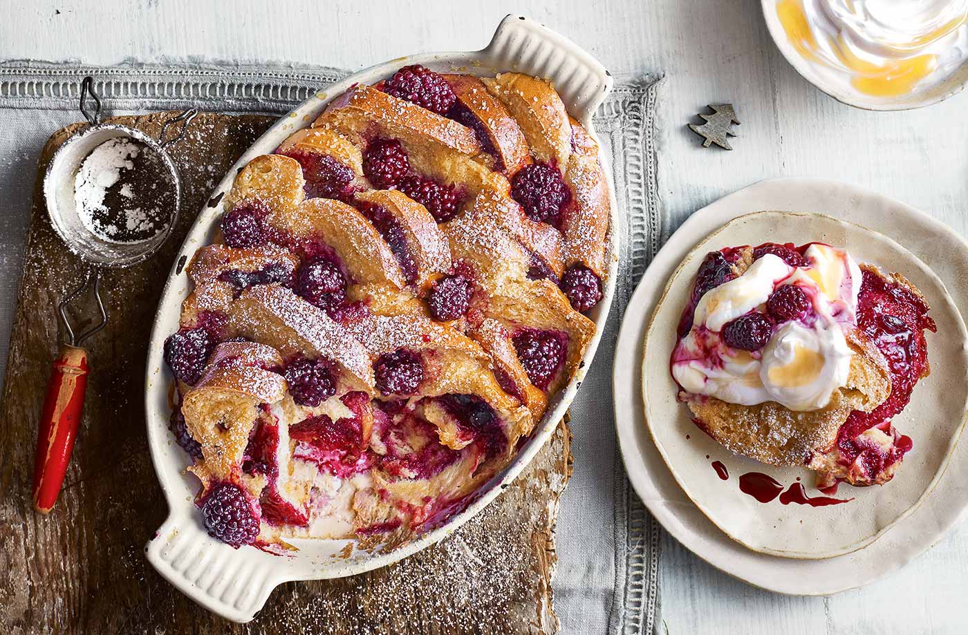 Blackberry French toast with lemon curd yogurt recipe