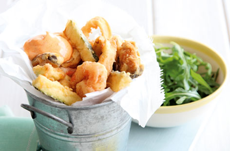 Fritto misto with smoky garlic aïoli   recipe
