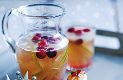 Frosted pear and cranberry punch recipe