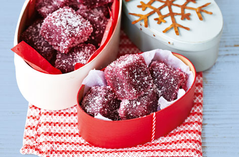 Bursting with the flavours of tart berries and juicy apples, these glittery fruit jellies make the perfect edible gifts to share with friends and family this festive season. So easy to make, they can even keep for up to two weeks.