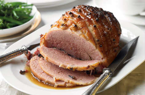 Sweet glazed gammon recipe