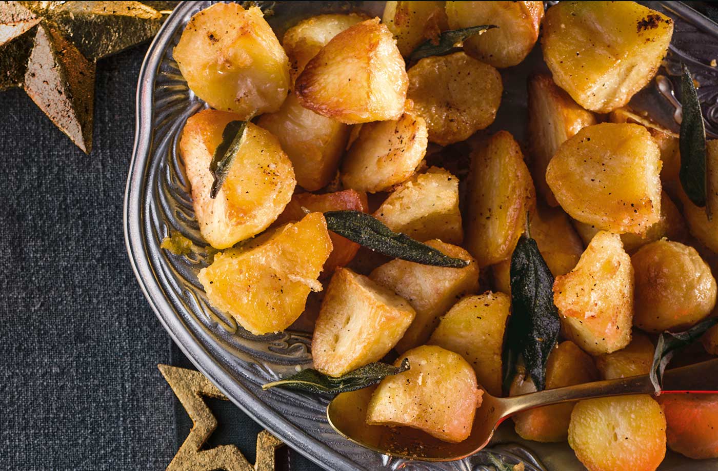 Garlic butter roast potatoes recipe