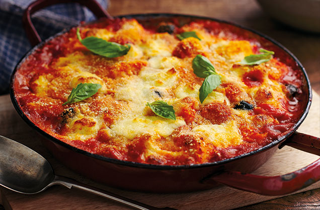 Gooey gnocchi bake